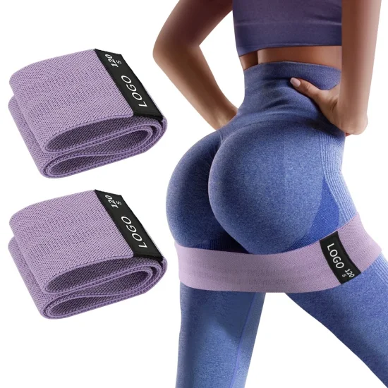 Fitness Frauen Custom Elastic Beauty Butt Hip Cirle Stoff Loop Widerstandsband für Heimyoga